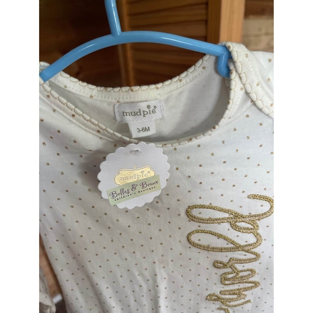 Mud Pie Hello World Baby Gown 3-6M